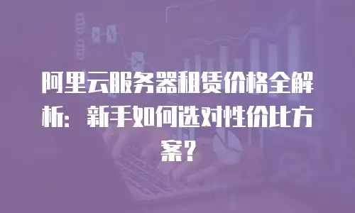 阿里云服务器租赁价格全解析：新手如何选对性价比方案？