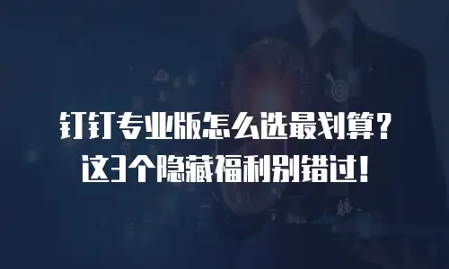 钉钉专业版怎么选最划算？这3个隐藏福利别错过！