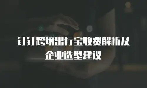 钉钉跨境出行宝收费解析及企业选型建议