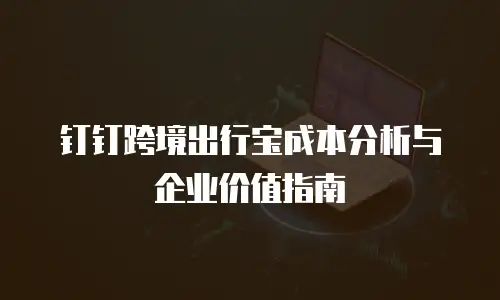 钉钉跨境出行宝成本分析与企业价值指南