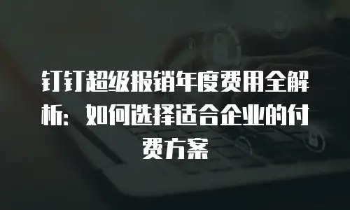 钉钉超级报销年度费用全解析：如何选择适合企业的付费方案