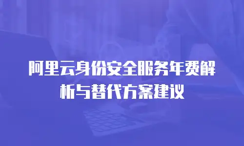 阿里云身份安全服务年费解析与替代方案建议