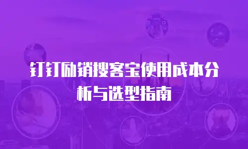 钉钉励销搜客宝使用成本分析与选型指南