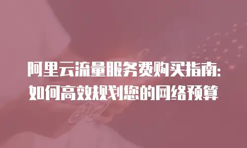 阿里云流量服务费购买指南：如何高效规划您的网络预算