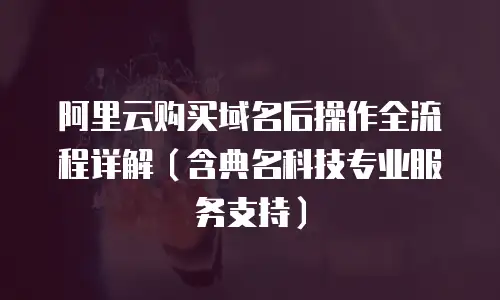 阿里云购买域名后操作全流程详解（含典名科技专业服务支持）