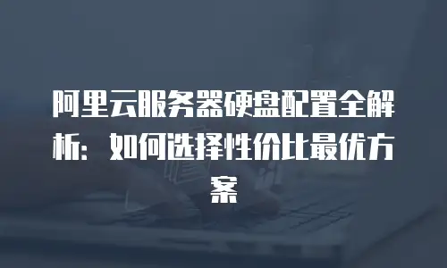 阿里云服务器硬盘配置全解析：如何选择性价比最优方案