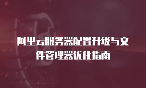 阿里云服务器配置升级与文件管理器优化指南