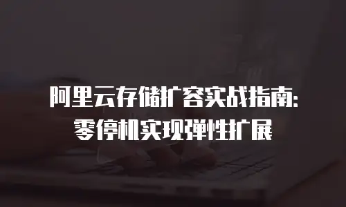 阿里云存储扩容实战指南：零停机实现弹性扩展