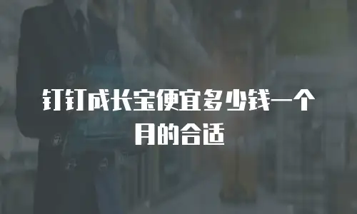 钉钉成长宝便宜多少钱一个月的合适
