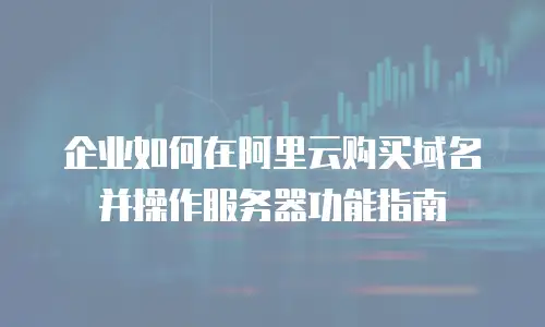 企业如何在阿里云购买域名并操作服务器功能指南