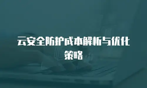 云安全防护成本解析与优化策略