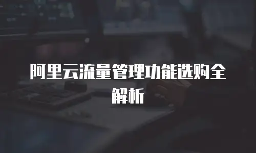 阿里云流量管理功能选购全解析