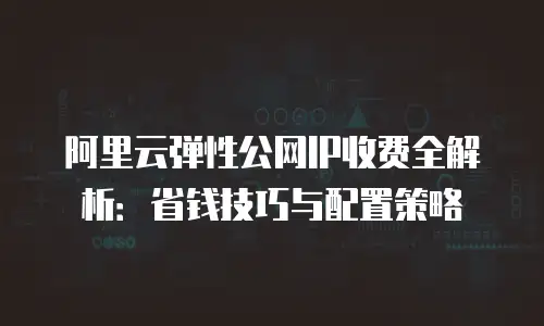 阿里云弹性公网IP收费全解析：省钱技巧与配置策略