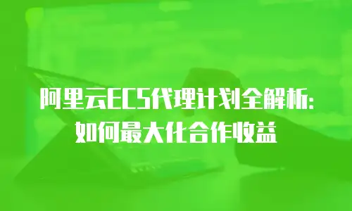 阿里云ECS代理计划全解析：如何最大化合作收益