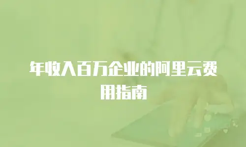 年收入百万企业的阿里云费用指南
