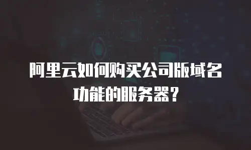 阿里云如何购买公司版域名功能的服务器？