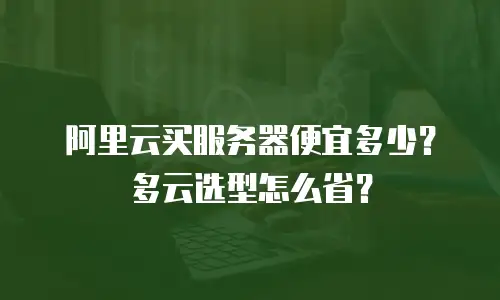 阿里云买服务器便宜多少？多云选型怎么省？