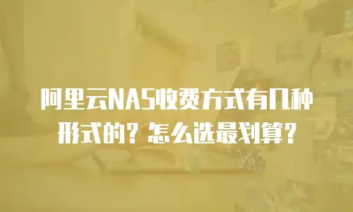 阿里云NAS收费方式有几种形式的？怎么选最划算？