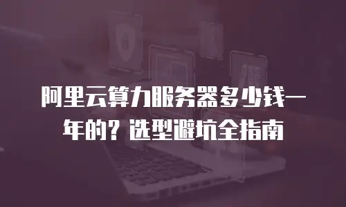 阿里云算力服务器多少钱一年的？选型避坑全指南