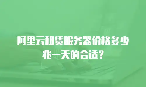 阿里云租赁服务器价格多少兆一天的合适？