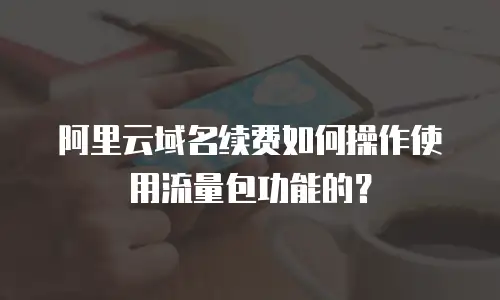 阿里云域名续费如何操作使用流量包功能的？