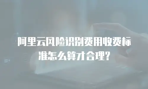 阿里云风险识别费用收费标准怎么算才合理？