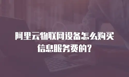 阿里云物联网设备怎么购买信息服务费的？