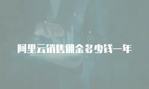 阿里云销售佣金多少钱一年