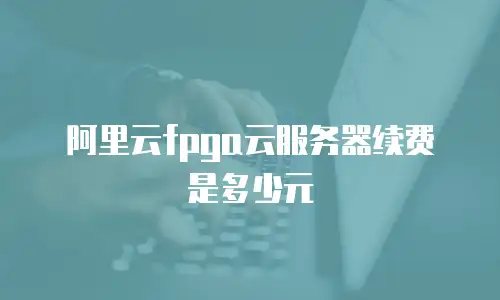 阿里云fpga云服务器续费是多少元