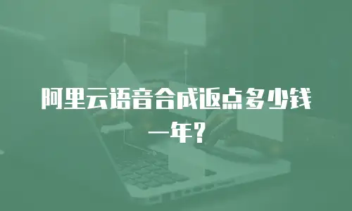 阿里云语音合成返点多少钱一年？