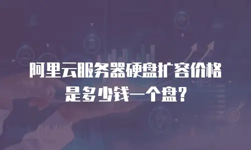 阿里云服务器硬盘扩容价格是多少钱一个盘？