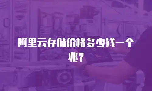 阿里云存储价格多少钱一个兆？