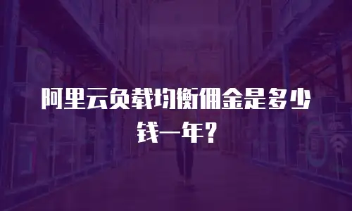 阿里云负载均衡佣金是多少钱一年？