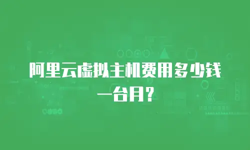 阿里云虚拟主机费用多少钱一台月？