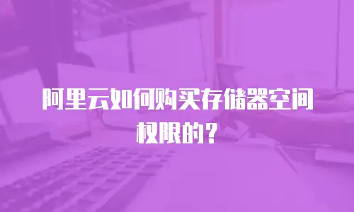 阿里云如何购买存储器空间权限的？