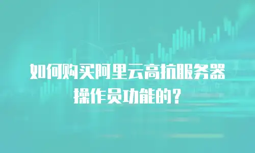 如何购买阿里云高抗服务器操作员功能的？