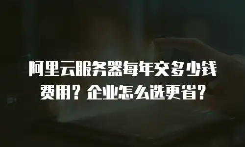 阿里云服务器每年交多少钱费用？企业怎么选更省？