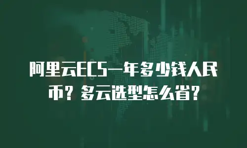 阿里云ECS一年多少钱人民币？多云选型怎么省？