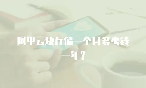 阿里云块存储一个月多少钱一年？