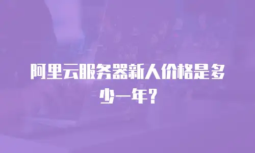 阿里云服务器新人价格是多少一年？