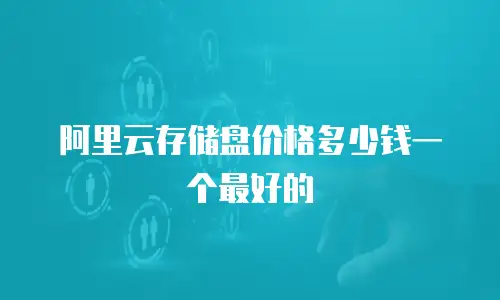 阿里云存储盘价格多少钱一个最好的