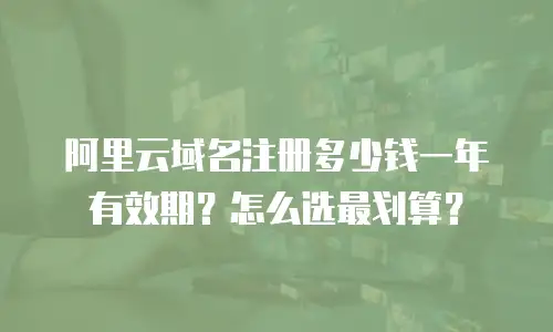 阿里云域名注册多少钱一年有效期？怎么选最划算？