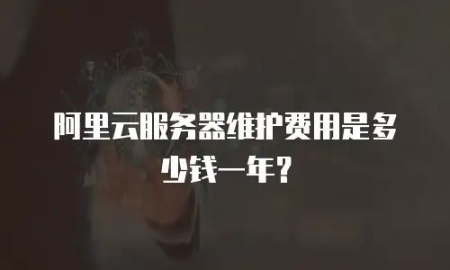阿里云服务器维护费用是多少钱一年？
