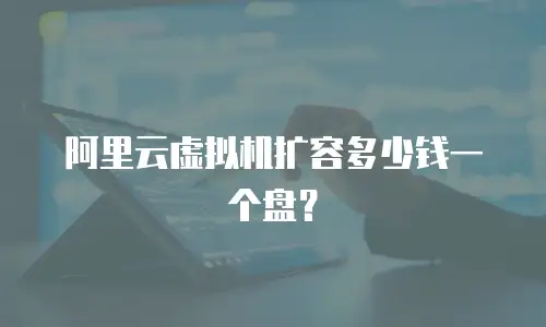 阿里云虚拟机扩容多少钱一个盘？