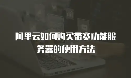 阿里云如何购买带宽功能服务器的使用方法