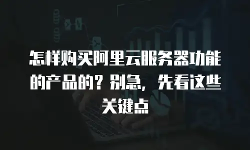 怎样购买阿里云服务器功能的产品的？别急，先看这些关键点