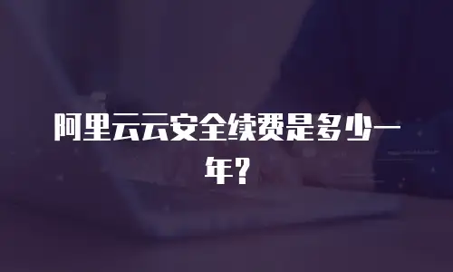 阿里云云安全续费是多少一年？