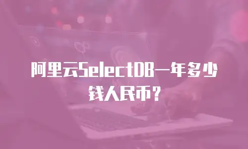 阿里云SelectDB一年多少钱人民币？