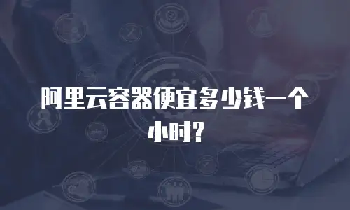 阿里云容器便宜多少钱一个小时？