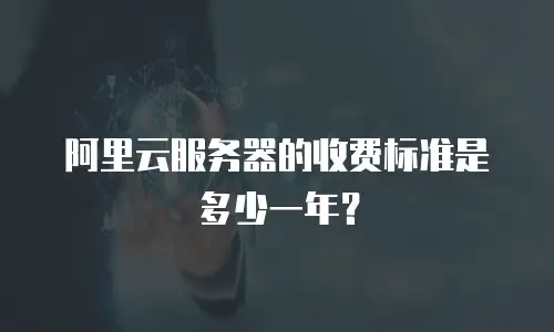 阿里云服务器的收费标准是多少一年？
